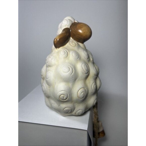Ceramic Lamb Sheep Shelf Sitter Farm Country Decor 6” Sitting. Dangling Feet - Picture 5 of 8
